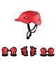 Steelbird Skating / Cycling Helmet along with Protector- Red-XXS