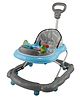 JoyRide Kidzoo BabyGo Musical Mini Explorer Walker Compact Foldable Activity Walker with Adjustable Height & Parental Handle for Boys|Girls - Blue