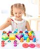 YAMAMA Four Bees In One Wooden Shape Sorting Toys For Kids Wooden Shape Blocks Magnetic Bee Fishing Montessori Educational Wooden Sorting Stacking Toys For Kids - Multicolor