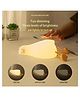 YAMAMA Cute Duck Silicone Night Light Squishy LED Animal Night Light Silicone Dimmable Timed Bedside Lamp Kawaii Light Up USB Rechargeable Lying Flat Duck Touch Light Night Lamp - Multicolor