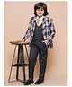 AJ Dezines Cotton Full Sleeves Checked Party Suits -  Beige