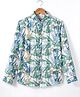 JASH KIDS  Woven Full Sleeves Printed  Shirt - Blue & White