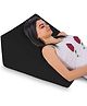 PumPum Wedge Pillow with Foam Top for Sleeping,Reading and Rest, 8 Inch Elevated Support Triangle Bed Pillow for Legs and Back Support with Washable Cover ,Black