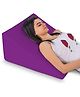 PumPum Wedge Pillow with Foam Top for Sleeping,Reading and Rest, 8 Inch Elevated Support Triangle Bed Pillow for Legs and Back Support with Washable Cover ,Purple