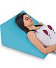 PumPum Wedge Pillow with Foam Top for Sleeping,Reading and Rest, 8 Inch Elevated Support Triangle Bed Pillow for Legs and Back Support with Washable Cover ,Sky Blue