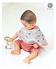 Cocoon Care 0 to 6 Months 2 in 1 Bamboo Bib and Burp Cloth  ultra soft highly absorbent - Grey