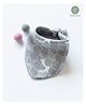 Cocoon Care Unisex Bamboo Muslin Grey double sided 2 in 1 Bib and Wash Cloth for Baby