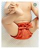 Cocoon Care Unisex bamboo knitted fabric Orange cloth nappy with extra padding for Baby 0 to 6 Months