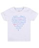 My Milestones 100% Cotton Half Sleeves Hearts Printed Tee - White