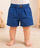 My Milestones 100% Cotton Denim Paper Bag Solid Shorts - Blue