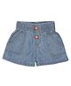 My Milestones 100% Cotton Denim Paper Bag Shorts - Blue