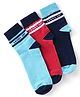 Pine Kids Knitted Silvadur Antimicrobial Ankle Length Text Design Socks Pack of 3 ( Color May Vary  )