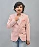 CRIMSOUNE CLUB  Full Sleeves Solid Blazer - Peach