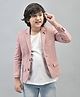 CRIMSOUNE CLUB Full Sleeves Striped Blazer - Peach