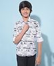 CRIMSOUNE CLUB Full Sleeves Newspaper Printed Shirt - White