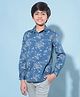 CRIMSOUNE CLUB Full Sleeves Floral Printed Shirt - Blue