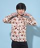 CRIMSOUNE CLUB Full Sleeves Leaves Printed Shirt - Brown