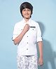 CRIMSOUNE CLUB Full Sleeves Patch Embroidered Shirt - White