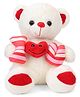 Fun Toys Teddy Bear Soft Toy White Red - Height 31 cm