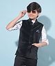 CRIMSOUNE CLUB  Sleeveless Solid Waistcoat - Black