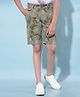CRIMSOUNE CLUB Floral Printed Shorts - Olive Green