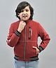 CRIMSOUNE CLUB Full Sleeves Text Printed Jacket - Red