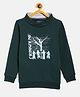 CRIMSOUNE CLUB Cotton Full Sleeves Tree & Brand Name Printed Sweatshirt - Green