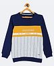 CRIMSOUNE CLUB Cotton Full Sleeves Color Blocked & Unstoppable Journey Text Printed Sweatshirt - Multi Colour