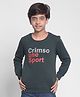 CRIMSOUNE CLUB Full Sleeves Brand Name Text Printed Sweatshirt - Green