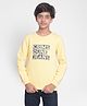 CRIMSOUNE CLUB Full Sleeves Brand Name Text Printed Sweatshirt - Cream