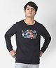 CRIMSOUNE CLUB Full Sleeves Abstract Printed Sweatshirt - Navy Blue