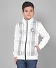 CRIMSOUNE CLUB Cotton Full Sleeves Checked Sweatshirt - White