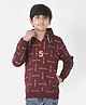 CRIMSOUNE CLUB Full Sleeves Belive In You Text Printed Hooded Sweatshirt - Maroon