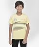 CRIMSOUNE CLUB Half Sleeves Logo Printed Tee - Yellow