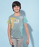 CRIMSOUNE CLUB Half Sleeves Always Stay Strong And Beleive In Yourself Text Printed Tee - Green