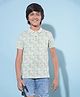 CRIMSOUNE CLUB Half Sleeves Dinosaur Printed Polo Tee - Green