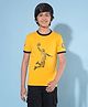 CRIMSOUNE CLUB Half Sleeves Sportsman Printed Tee - Mustard