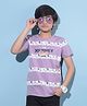 CRIMSOUNE CLUB Half Sleeves The Journey Text Printed Tee - Purple
