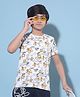 CRIMSOUNE CLUB Half Sleeves Animals Printed Tee - White