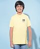 CRIMSOUNE CLUB Half Sleeves Numerical Printed  Tee - Yellow