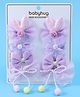 Babyhug Free Size Hair Pins & Clips with Bow & FLoral Applique Pack of 6  - Purple