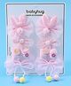 Babyhug Free Size Hair Pins & Clips with Bow & Floral Applique Pack of 8 - Pink