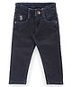 US Polo Assn Cotton Knit Full Length Denim Jeans Solid Colour - Turquoise