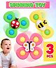 Toysire Baby Bath Spinner Suction Toy for Baby Boys and Girls Pop up Waterproof Suction Cup Spinning Top Rotating Toys Pack of 3