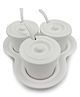 Superware Melamine  Pickle Set -Matte White ( 10 pcs) Trio Sauce Set
