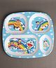 Superware Melamine  4 Section Plate - Doraemon Rainbow