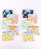 Babyhug Interlock Dyed U Shape Cloth Nappies Solar Print Small Pack of 10-Multicolor