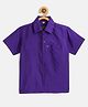 THANGAMAGAN Viscose Half Sleeves Soild Without Lining Shirt - Violet