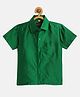 THANGAMAGAN Viscose Half Sleeves Soild Without Lining Shirt - Teal Green