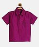 THANGAMAGAN Viscose Half Sleeves Soild Without Lining Shirt - Magenta